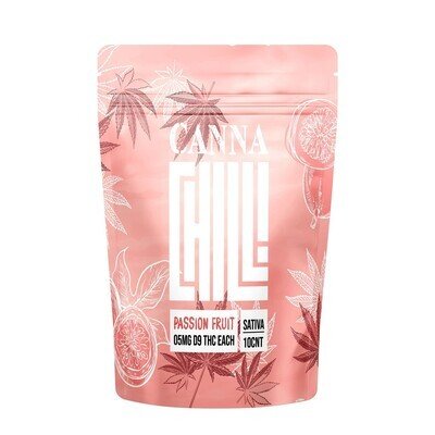 Canna Chill Gummies Passionfruit Sativa | 5mg Delta 9 | Fast Acting + Strain Specific Terpenes - Emerald Elements