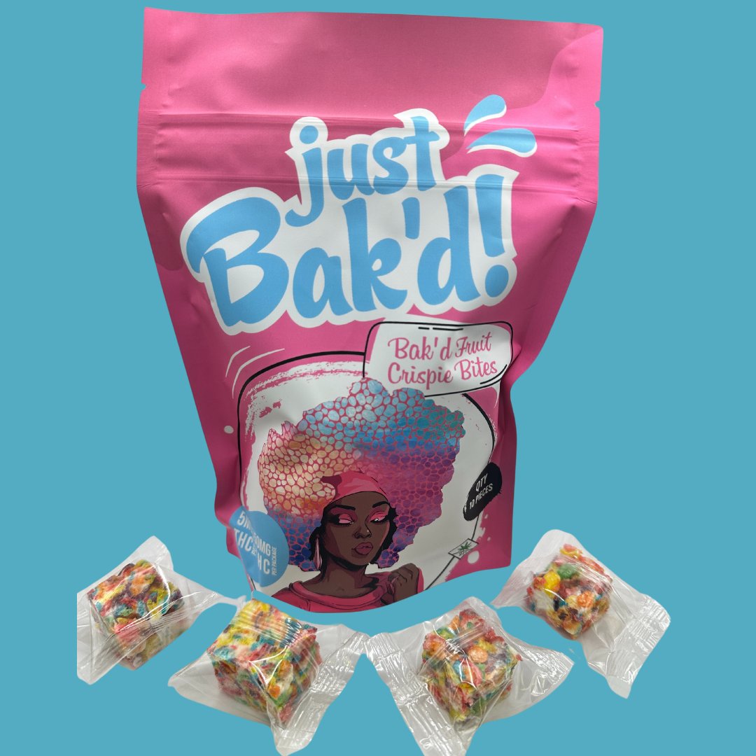 Just Bak'd | Baked Fruit Crispie Bites | 5mg THC | 50mg pkg - Emerald Elements