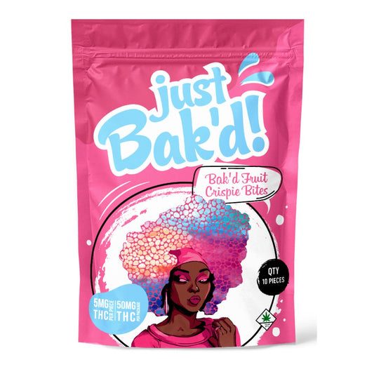 Just Bak'd | Baked Fruit Crispie Bites | 5mg THC | 50mg pkg - Emerald Elements