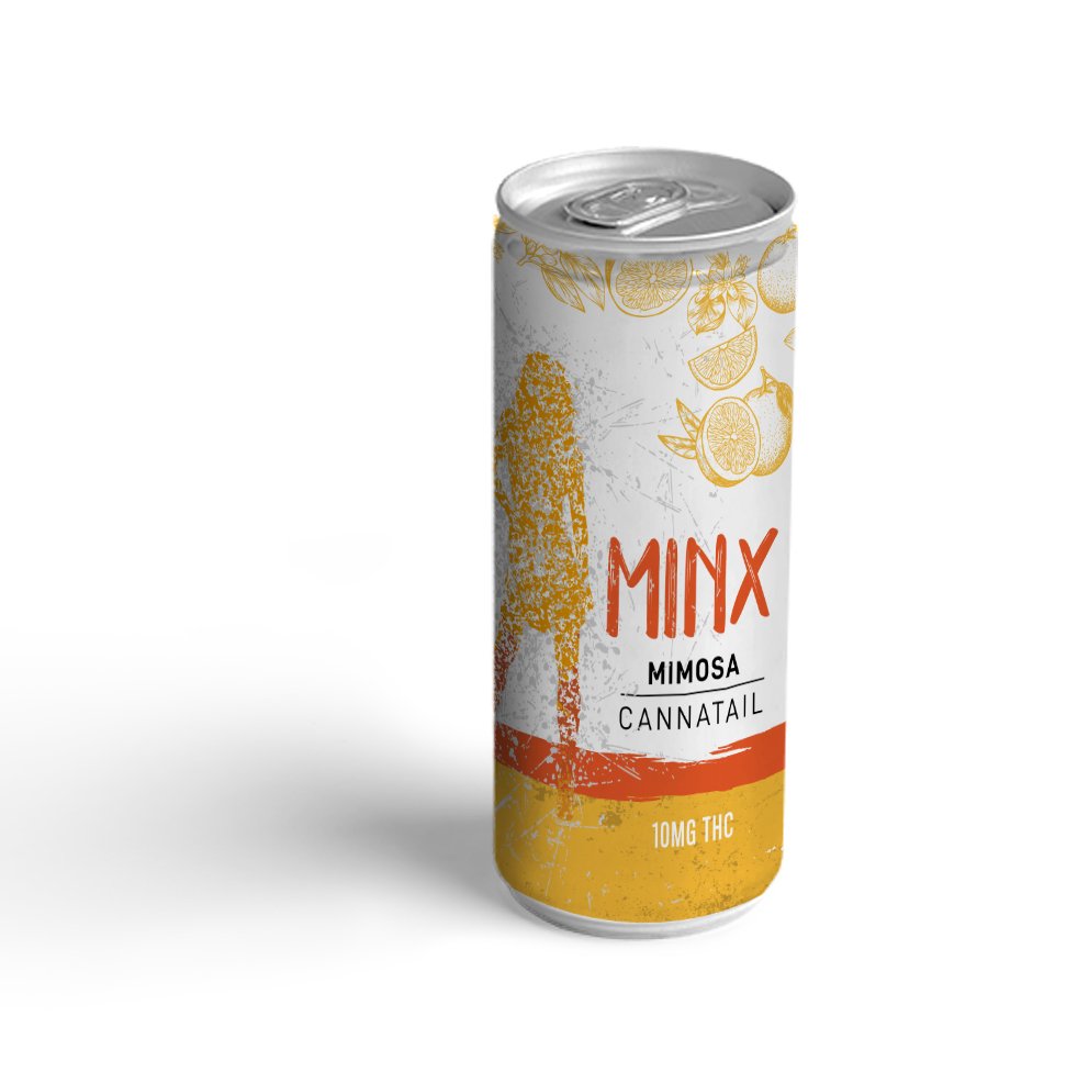 Minx Cannatails | Delta 9 THC & CBC 10mg THC + 5mg CBC | Drink | Mimosa | 24 Pack - Emerald Elements