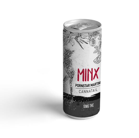 Minx Cannatails Delta 9 THC & CBC 10mg THC + 5mg CBC Drink | Pornstar Martini | 24 Pack - Emerald Elements