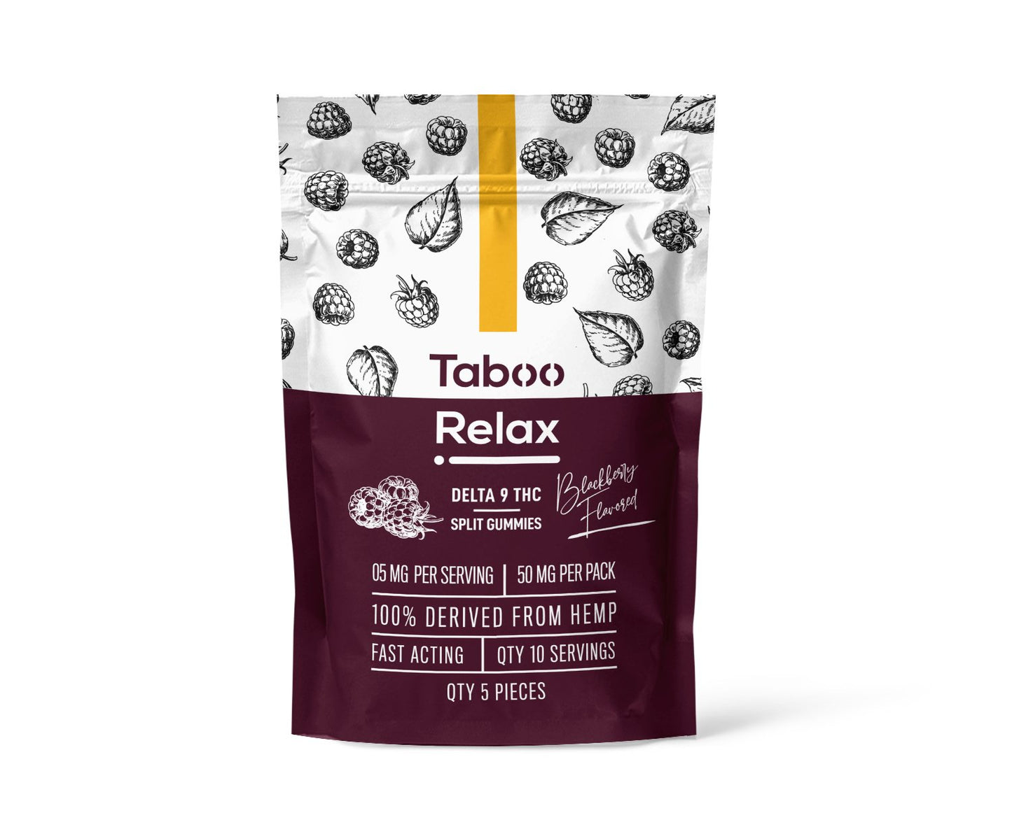 Taboo | Relax | Blackberry | 5mg Delta 9 | Fast Acting |12 pack - Emerald Elements