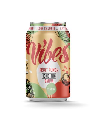 Vibes Delta 9 THC | 10mg | Drink Fruit Punch | Sativa | 24 Pack ...