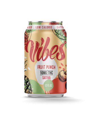 Vibes Delta 9 THC | 10mg | Drink Fruit Punch | Sativa | 24 Pack - Emerald Elements