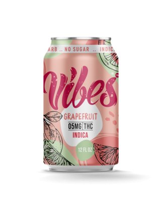Vibes | Delta 9 THC | 5mg | Drink | Grapefruit | Indica | 24 Pack - Emerald Elements