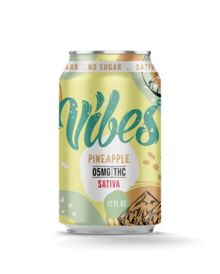 Vibes | Delta 9 THC | 5mg | Drink | Pineapple | Sativa | 24 Pack - Emerald Elements